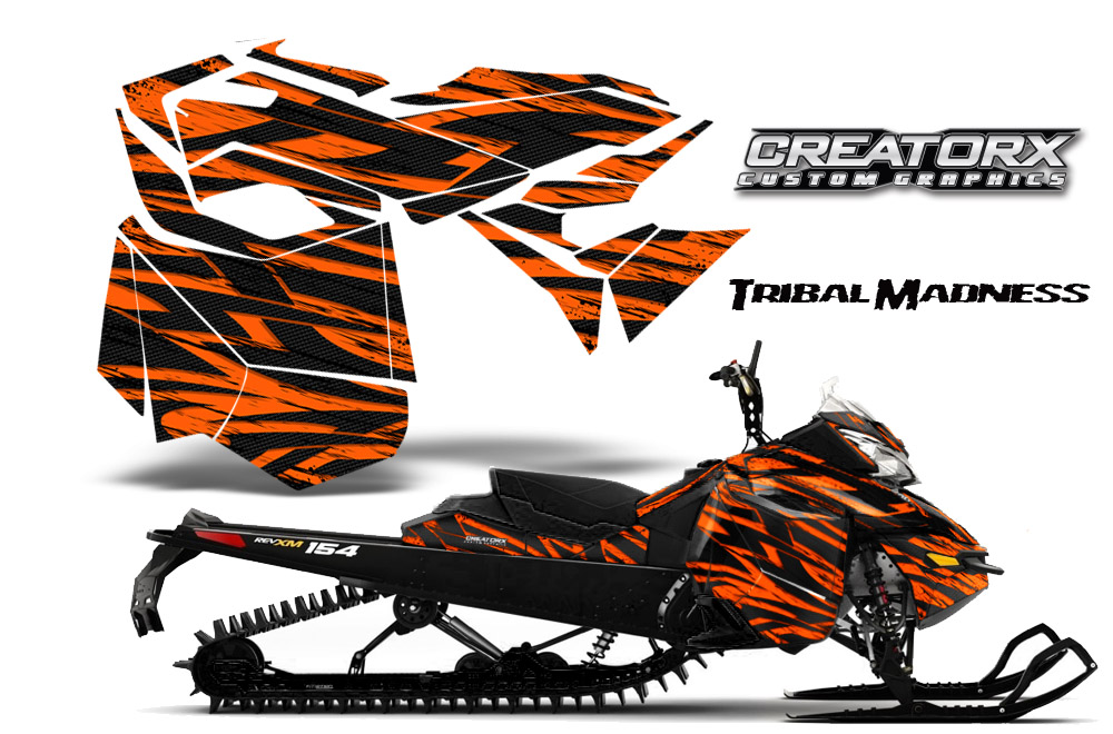 Skidoo Rev XM Graphics Kit Tribal Madness Orange BB